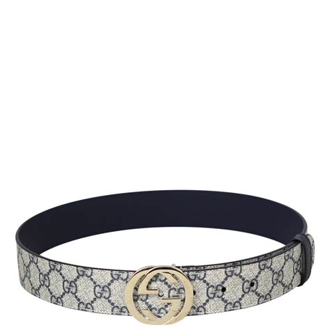 blue gucci belt with gold buckle